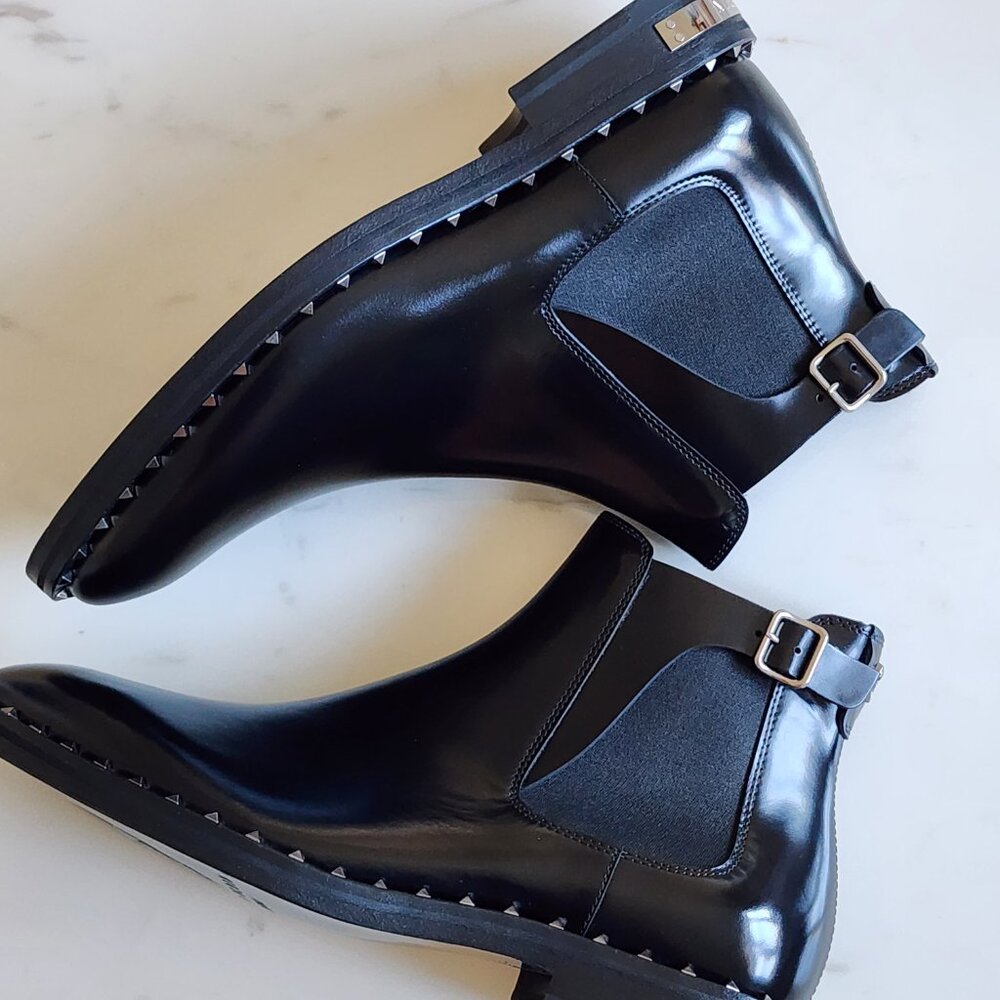 NWT - Philipp Plein Mid Flat Boots Bold Meets Luxe ⚡🖤(#88) - Picture 6 of 11
